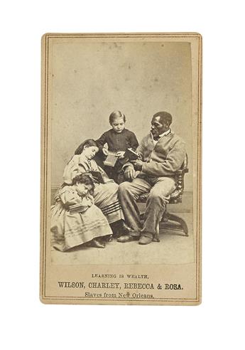 (MILITARY.) PHOTOGRAPHY. Group of 6 carte-de-visite photographs of freed children.
